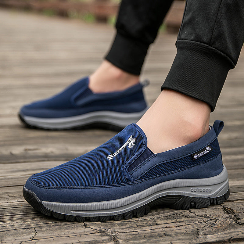 WEDXDEW Elderly OneStep Sneakers AntiSkid Rubber Sole Wide Width Arch Support Comfortable Walking Shoes for Seniors