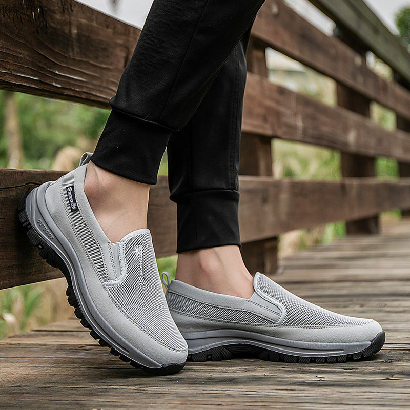 WEDXDEW Elderly OneStep Sneakers AntiSkid Rubber Sole Wide Width Arch Support Comfortable Walking Shoes for Seniors