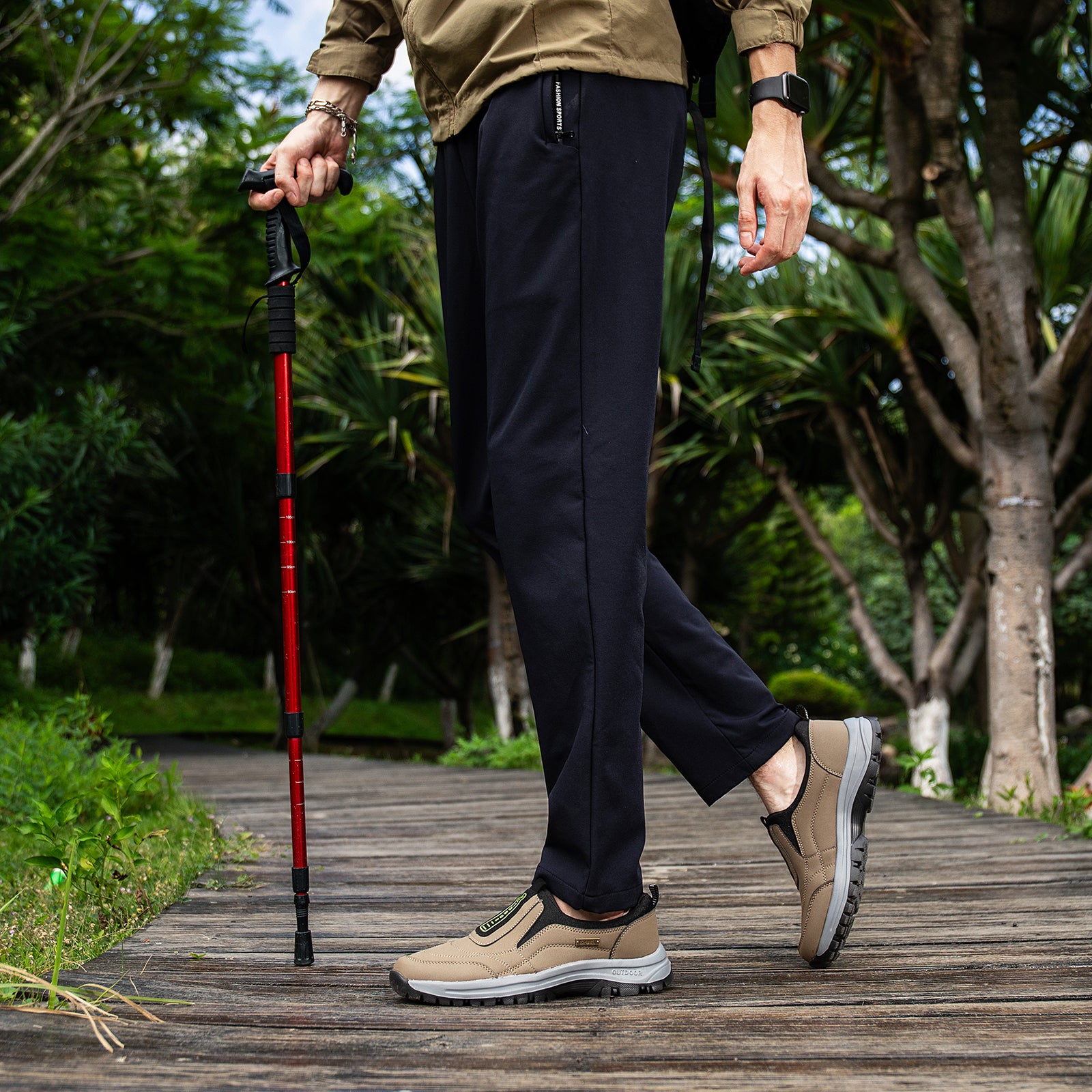 WESXSEW Best Walking Shoes for Seniors Waterproof Shock Absorbing Trail