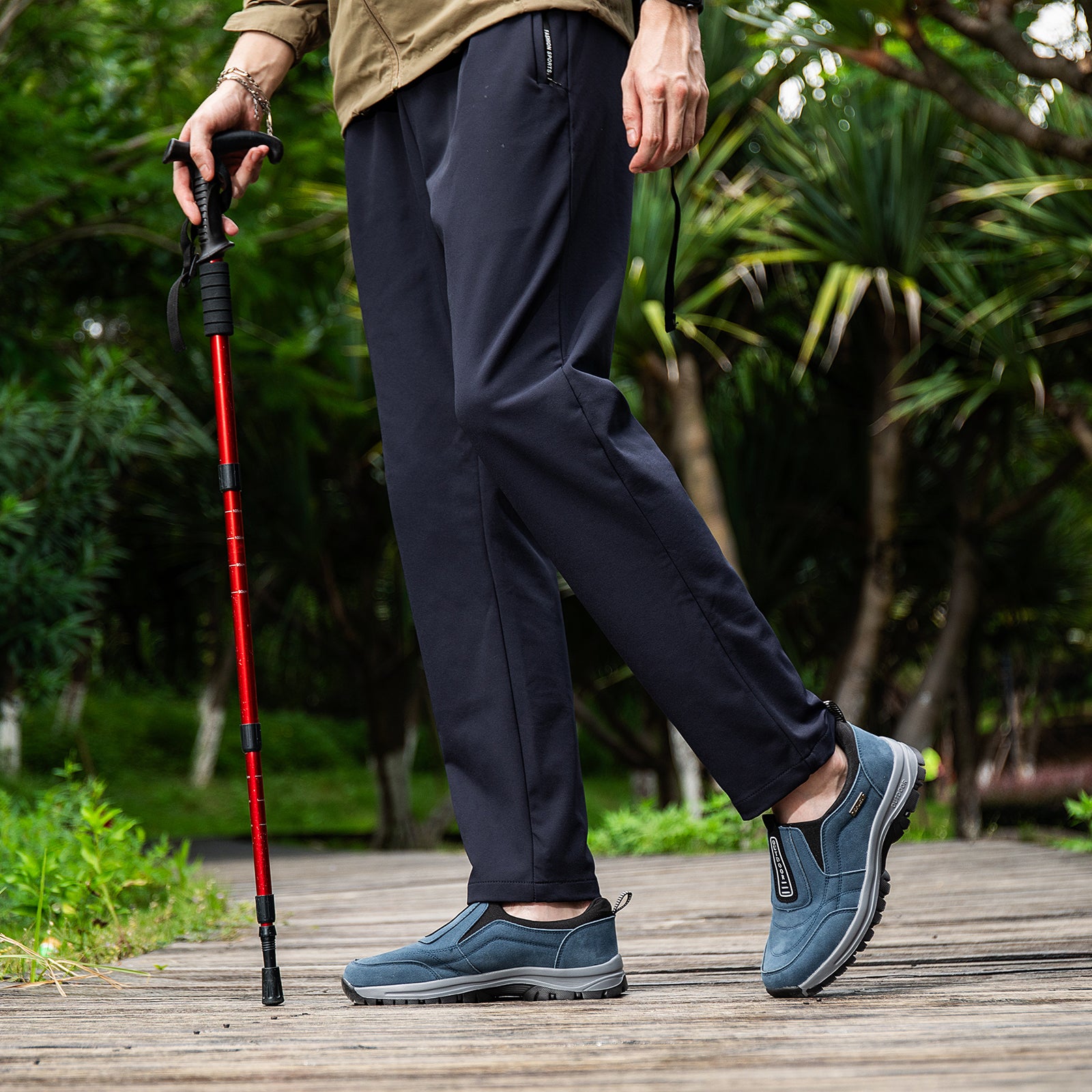 WESXSEW Best Walking Shoes for Seniors Waterproof Shock Absorbing Trail