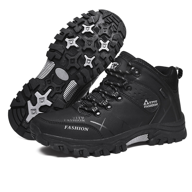 WEDXDEW Men's Waterproof Hiking Boots Lightweight Ankle Support Anti-Slip Rubber Sole for Mountain Trail Outdoor Adventures