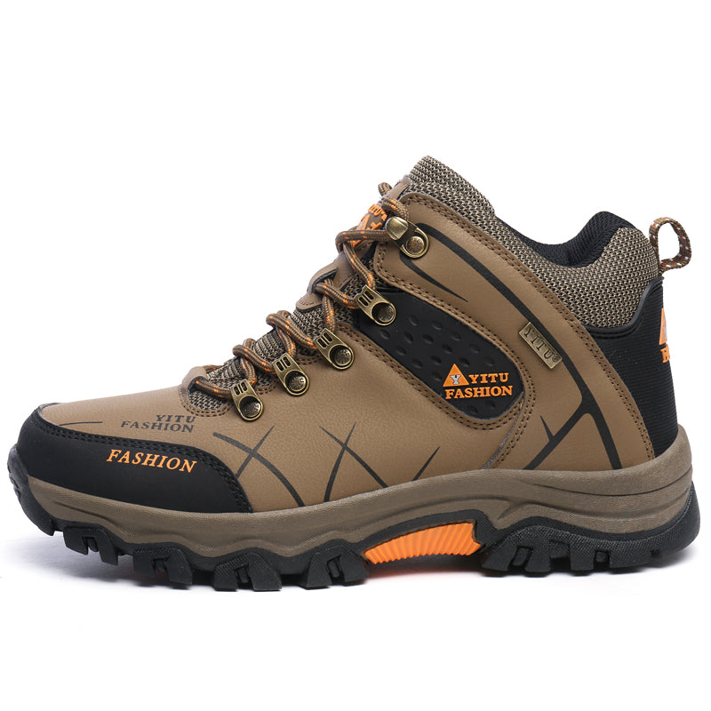 WEDXDEW Men's Waterproof Hiking Boots Lightweight Ankle Support Anti-Slip Rubber Sole for Mountain Trail Outdoor Adventures