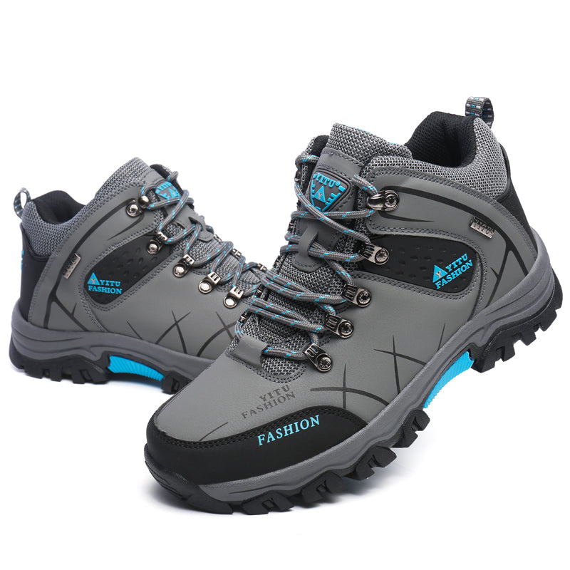WEDXDEW Men's Waterproof Hiking Boots Lightweight Ankle Support Anti-Slip Rubber Sole for Mountain Trail Outdoor Adventures