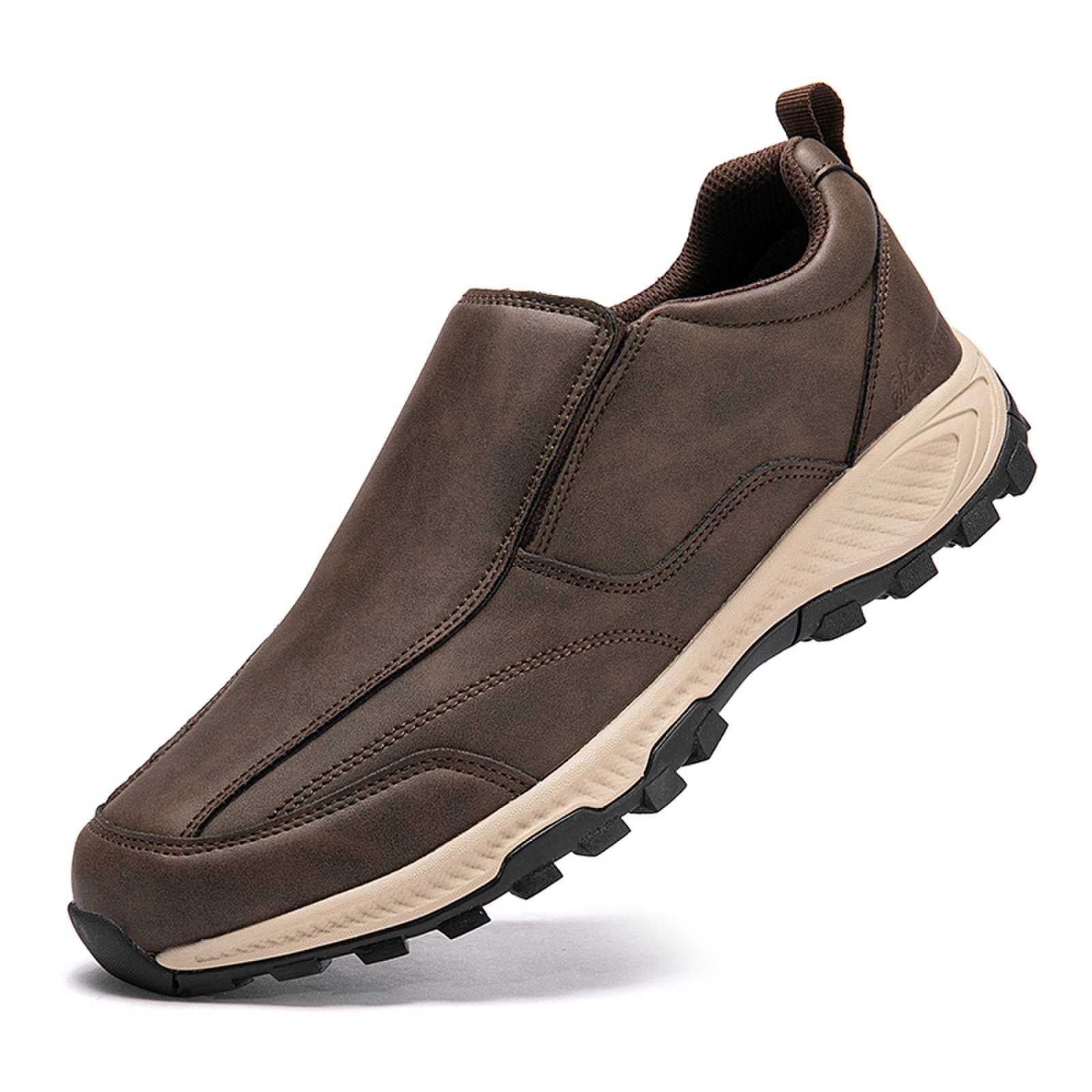 WEDXDEW Breathable Senior Loafers Easy-On Odor-Resistant Soft Insole Lightweight Casual Shoes for Older Adults