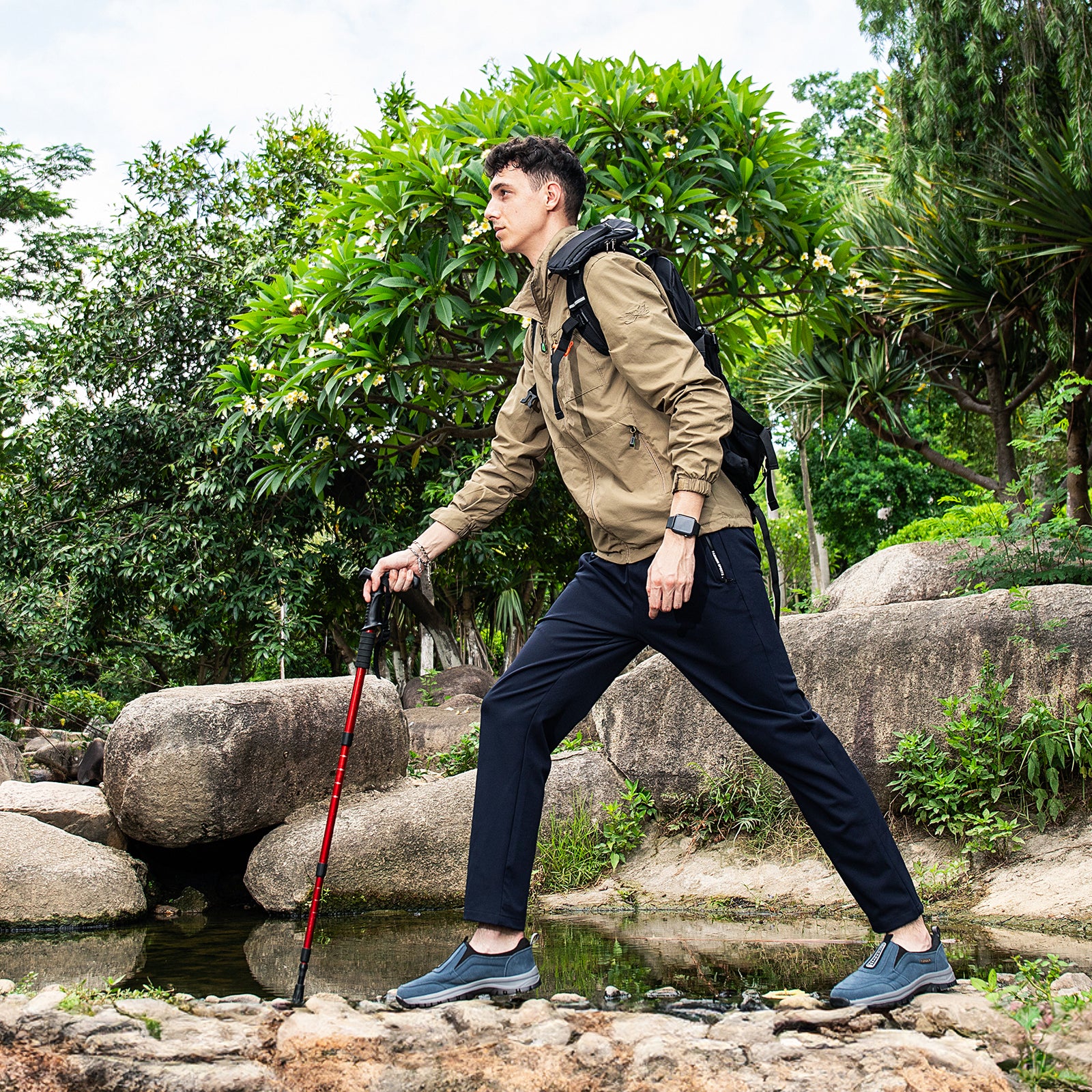 WESXSEW Best Walking Shoes for Seniors  Waterproof  Shock Absorbing Trail