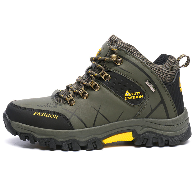 WEDXDEW Men's Waterproof Hiking Boots Lightweight Ankle Support Anti-Slip Rubber Sole for Mountain Trail Outdoor Adventures